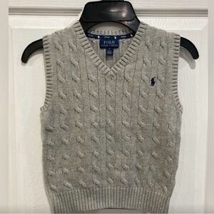 Polo by Ralph Lauren Gray Cable Knit Vest